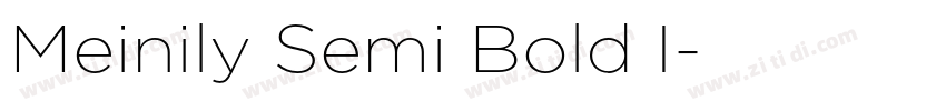 Meinily Semi Bold I字体转换